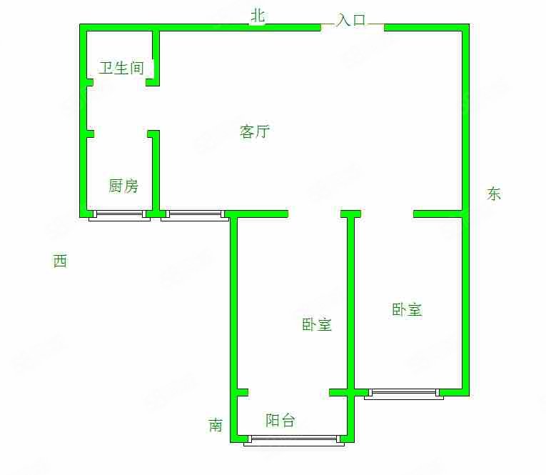 金泰花园2室2厅1卫85.27㎡南49万