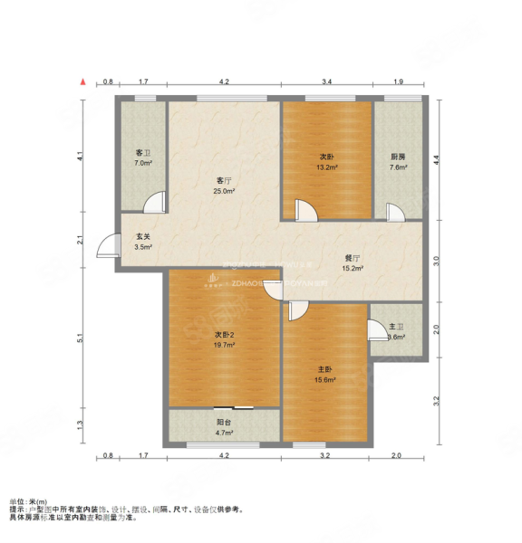 齐鲁花园3室2厅1卫135.89㎡南北190万