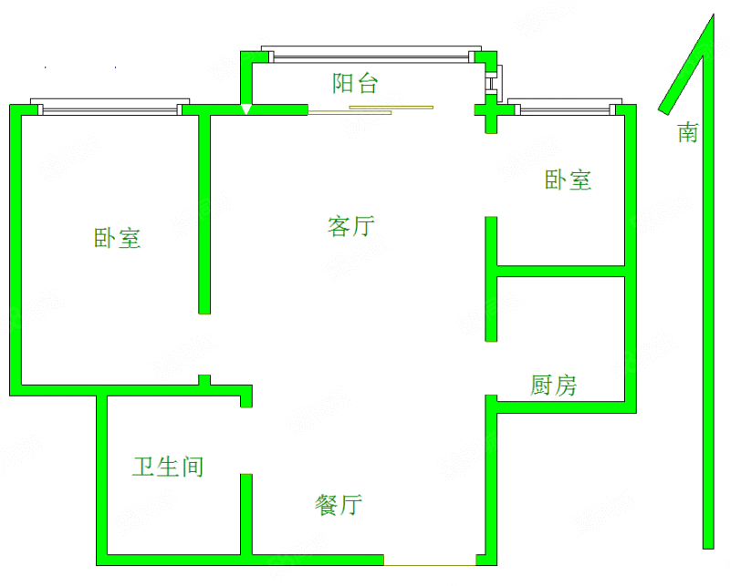 新贤家园2室1厅1卫70.89㎡南245万