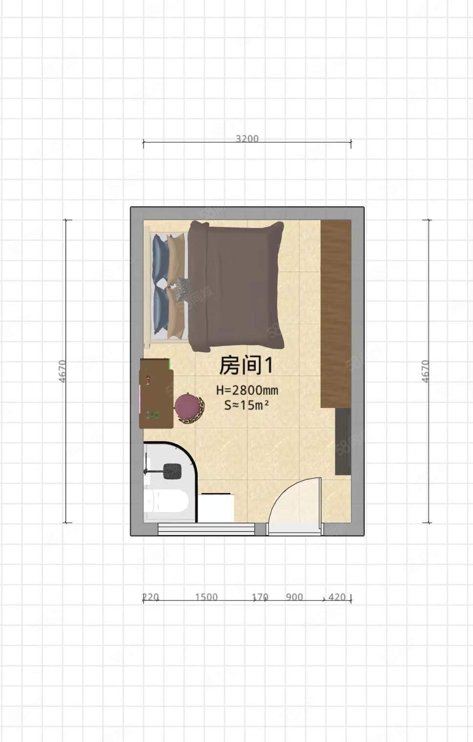 承恩胡同小區(qū)1室0廳0衛(wèi)12.28㎡南北285萬(wàn)