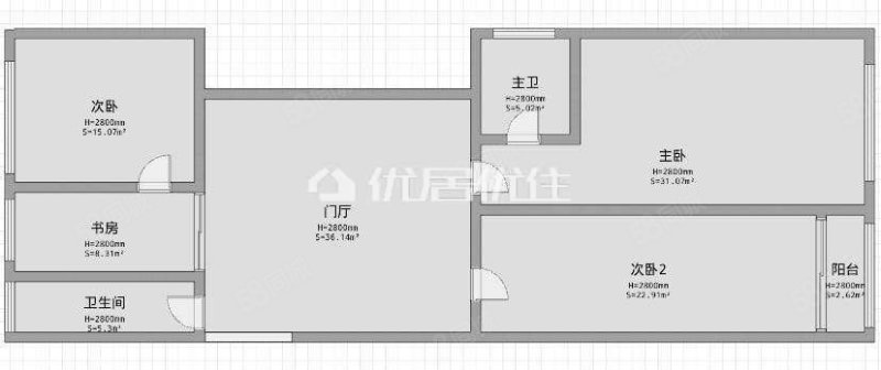 清江润城(1-3期)4室3厅3卫190㎡南北88万