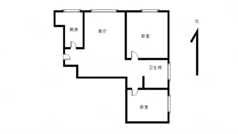 天华北苑2室2厅1卫64㎡东北25万