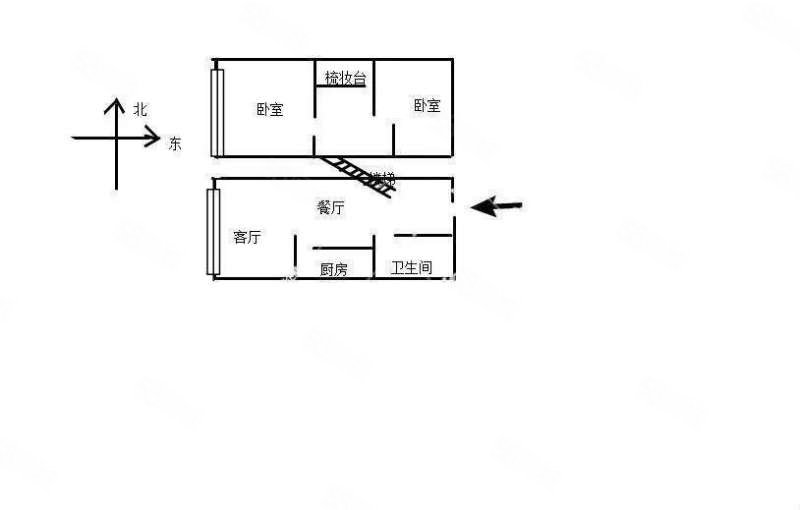 海伦堡中央广场(逸华中心一期商住楼)2室2厅1卫42㎡东40万