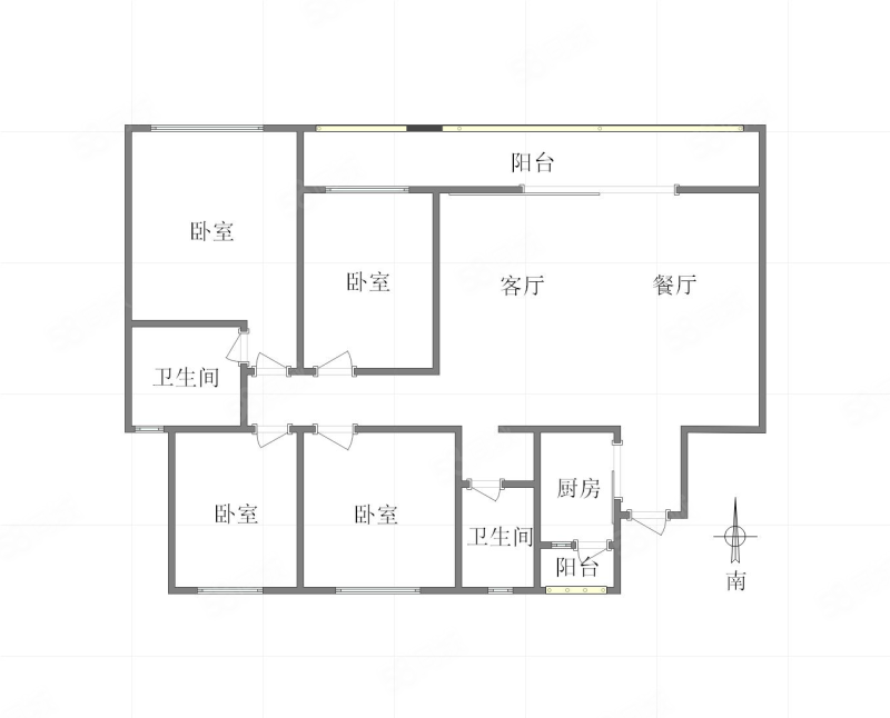 中国铁建万籁九歌4室2厅2卫129.98㎡南145万