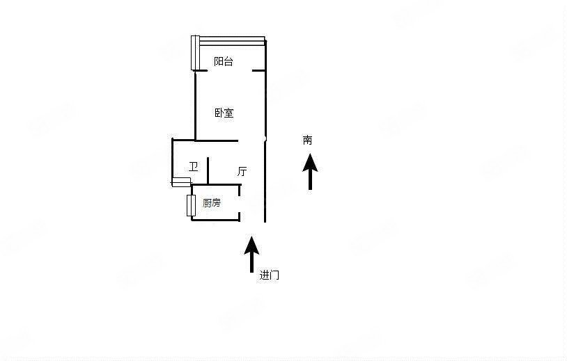 城林雅苑1室1厅1卫47㎡南260万