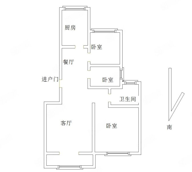 易居易墅3室2厅1卫105.08㎡南122万