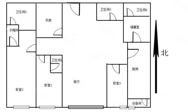 招商津湾天玺4室3厅4卫344㎡南1079万