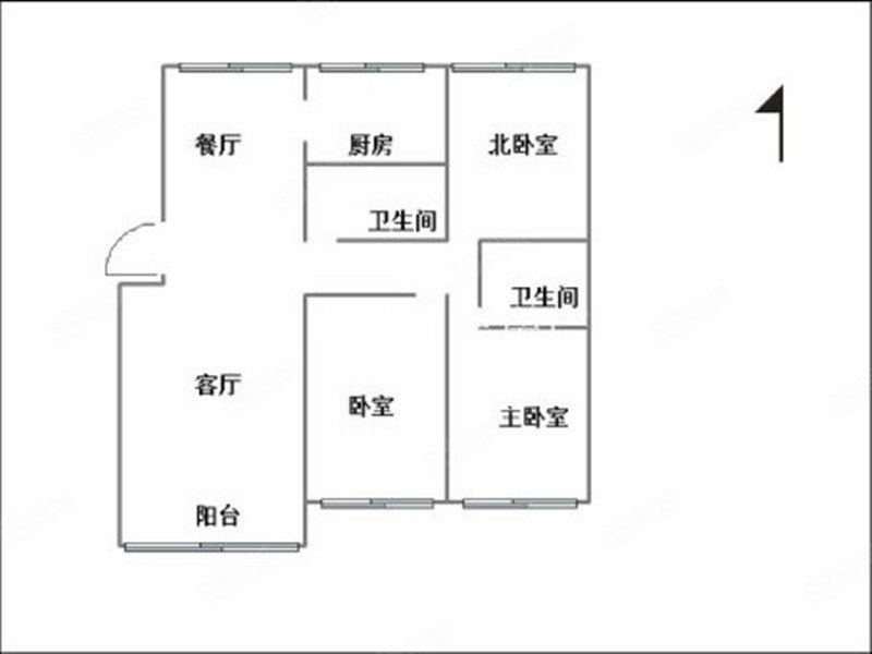 锦河花苑3室2厅2卫128.88㎡南北120万