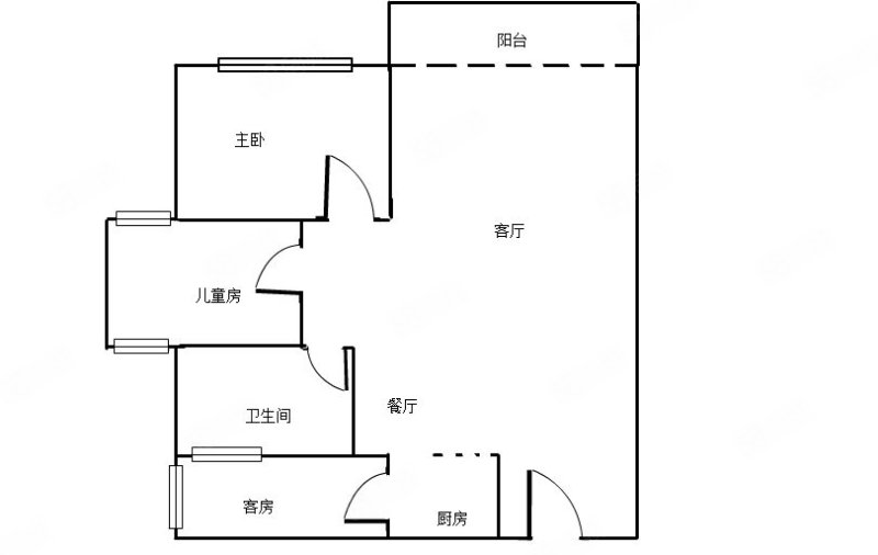 江浦南里3室2厅1卫63.85㎡南北258万