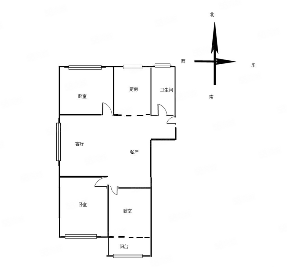 大有公馆3室2厅1卫121㎡南139万