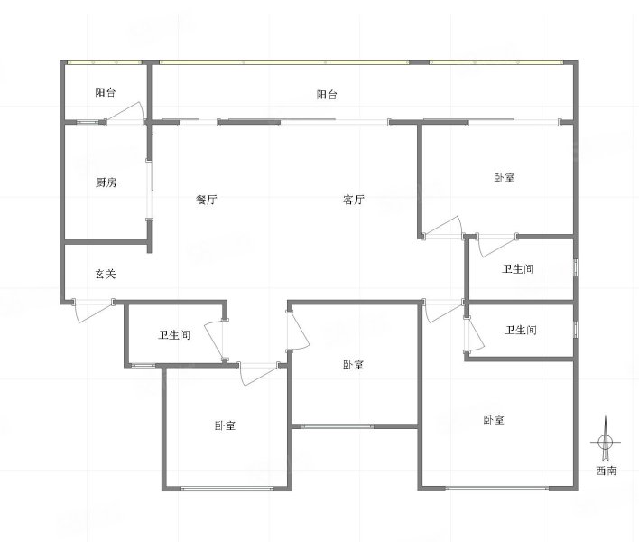 中国铁建万籁九歌4室2厅2卫156.07㎡南北201万