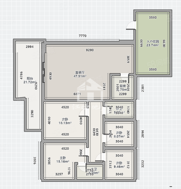 大自然花园4室2厅2卫168㎡南250万