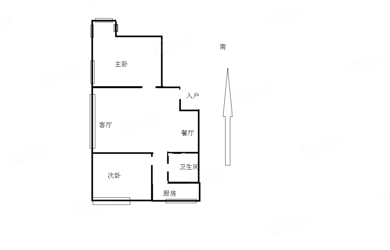 宏达山庄(A区)2室2厅1卫95㎡南北126万