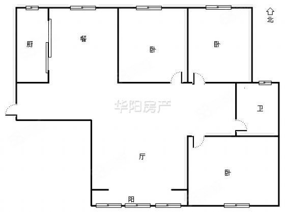 鲁商凤凰城3室2厅1卫120㎡南北68万