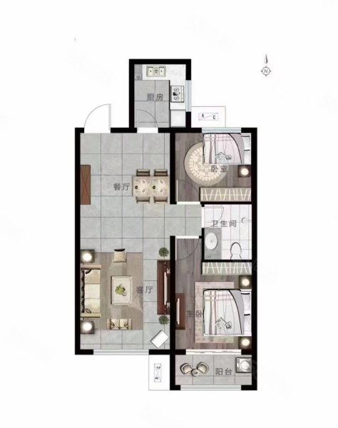 中铁二十二局集团第四工程公司育才路小区2室2厅1卫75㎡南北37万