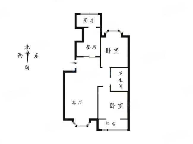 乐园温泉公寓2室2厅1卫92㎡南北95万