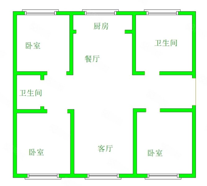 谦益花园3室2厅2卫130㎡南北86.8万