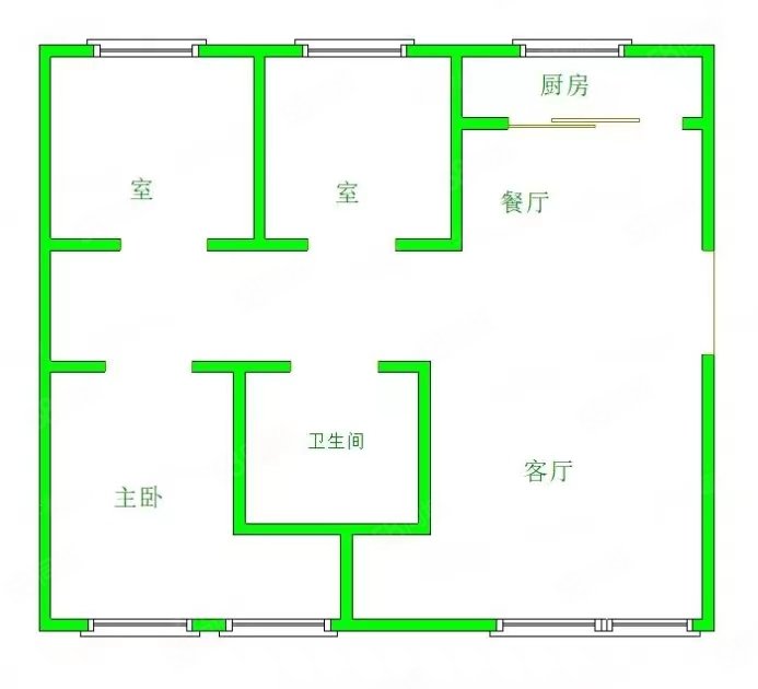 金花园B区3室2厅1卫102㎡南北66.8万