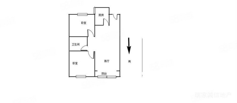 万科城(东区)2室2厅1卫101.71㎡南北129万