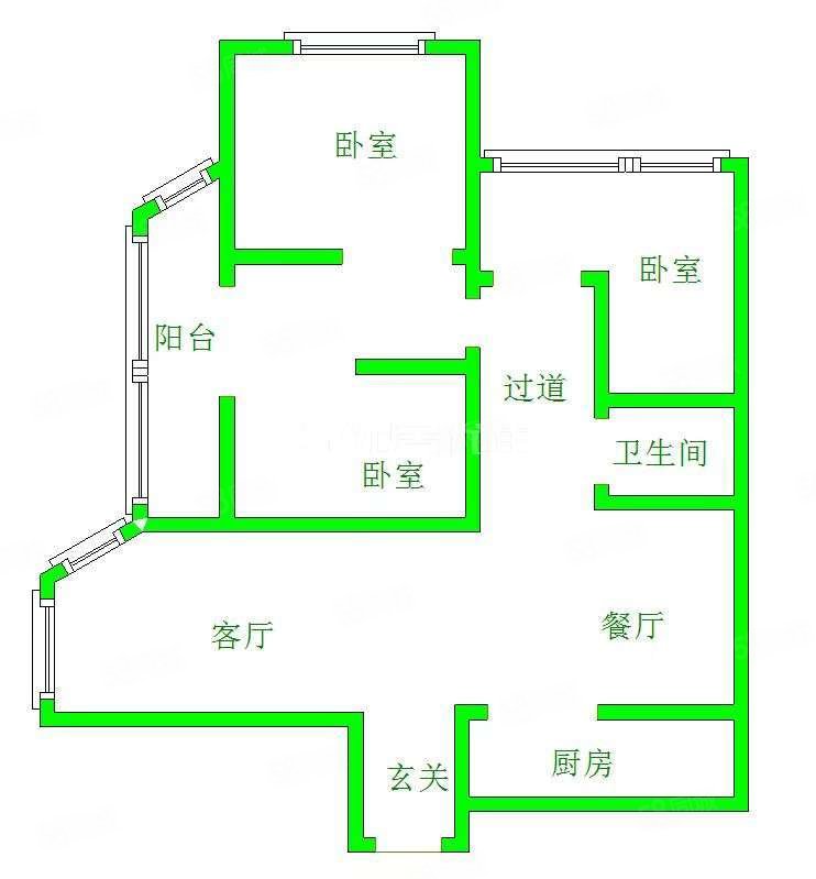 中天广场3室2厅2卫133.38㎡南108万