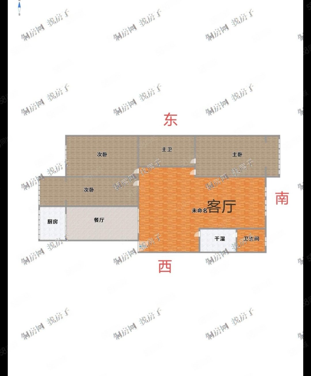 铁诺小区3室2厅2卫135.91㎡南59万