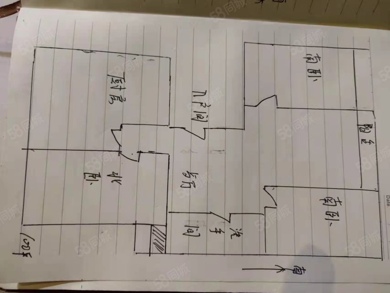 演泉社区(C区)3室2厅1卫100㎡南北48万