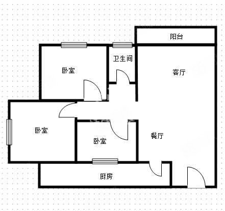 荣耀江南3室2厅1卫81.68㎡南95万