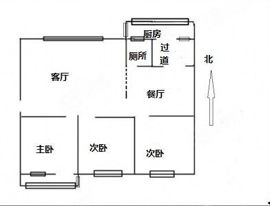 工农路建行宿舍3室2厅1卫122.72㎡南北125万