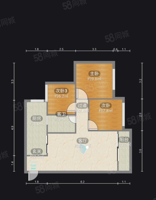 焦家沟4区3室1厅1卫75㎡南北36万