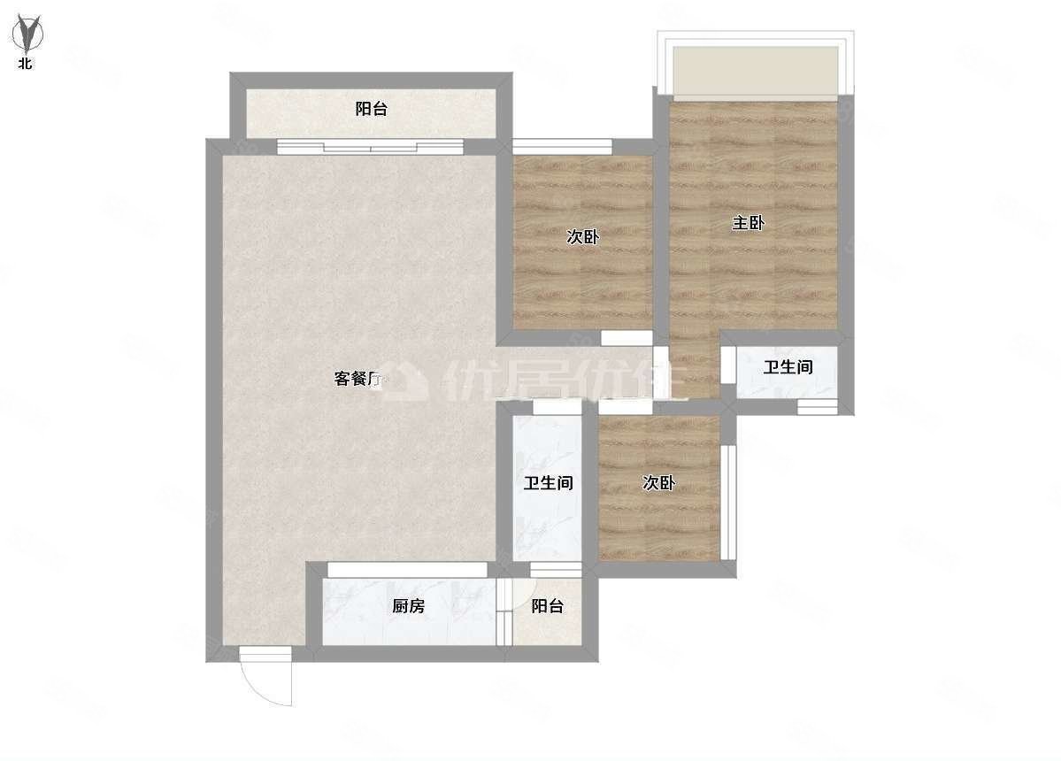 融创九樾府3室2厅2卫96.38㎡南78万