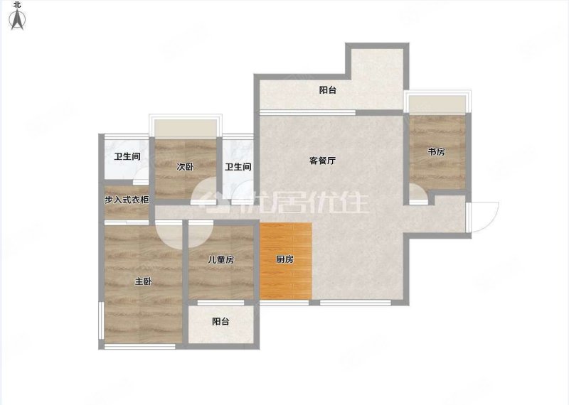 华发国宾壹号4室2厅2卫141㎡南北278万