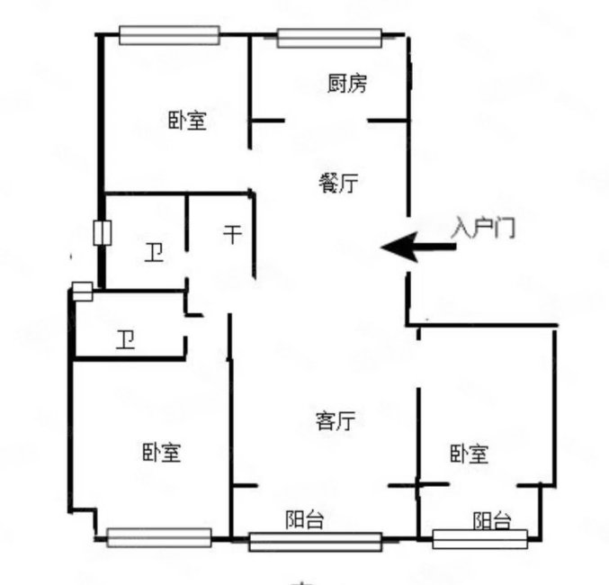 映月江南府3室2厅2卫95.73㎡南北265万