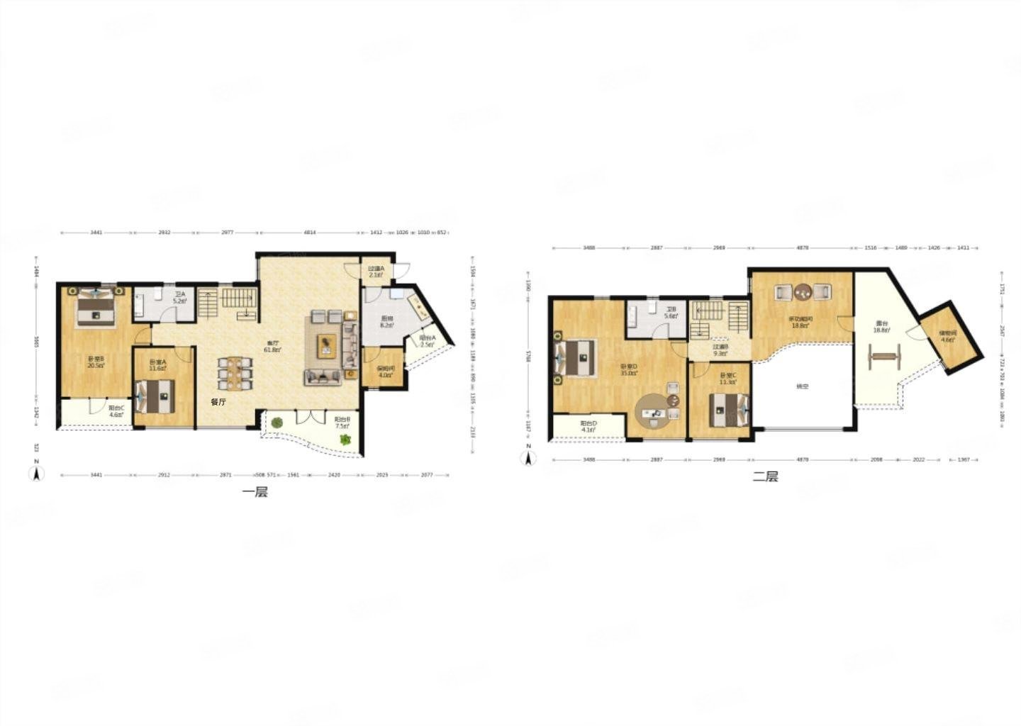 海愉半岛花园5室2厅2卫259.04㎡南765万