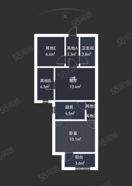 紫薇苑2室2厅1卫73.27㎡南59万