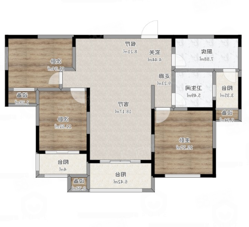 宛城建业森林半岛(西区一二期)3室2厅1卫121㎡南109万