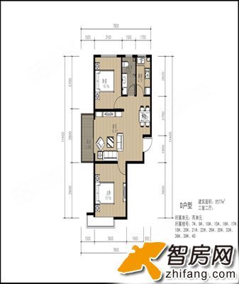龍族儷景2室2廳1衛(wèi)78㎡南北29萬
