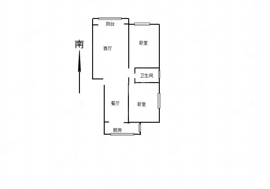 东方苑(南区)2室2厅1卫114㎡南北85万