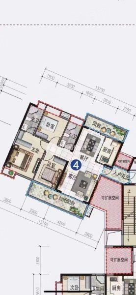 中天未来方舟F10组团3室2厅2卫132㎡东南95万