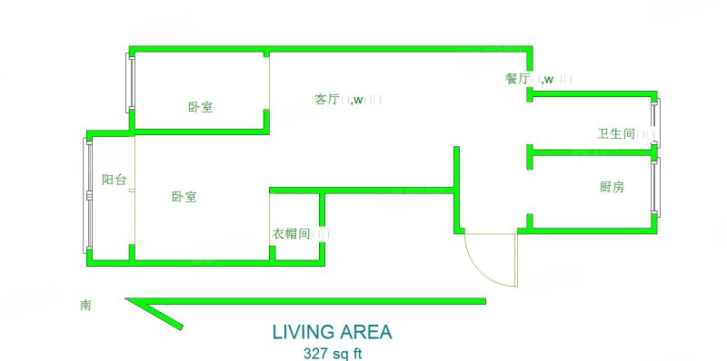 林荫家园2室1厅1卫85.1㎡南北210万