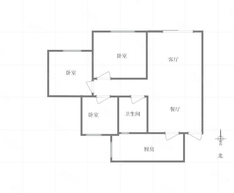 玉祥门(A区)3室2厅1卫78㎡北55万