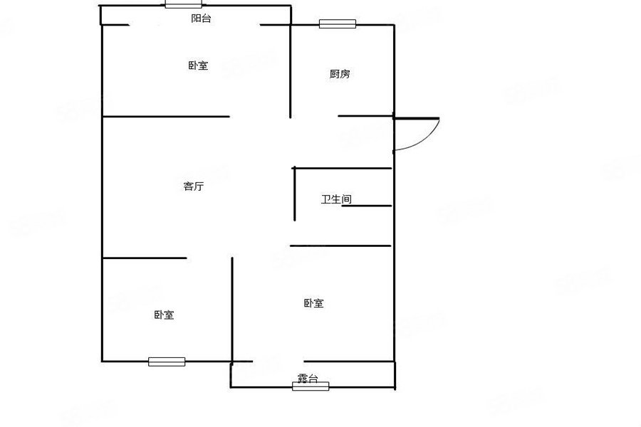 凯泽苑3室1厅1卫89㎡南北53.8万