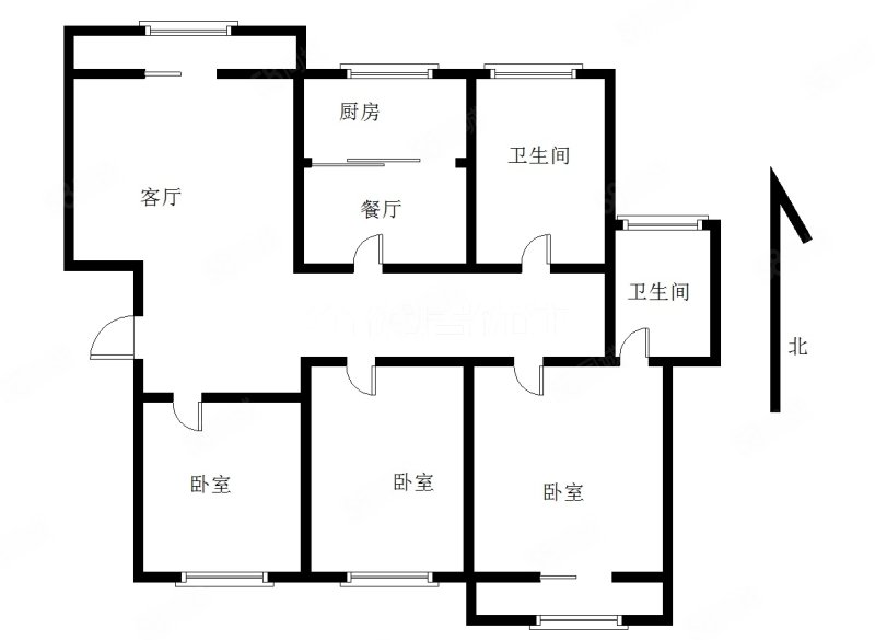 雍景园3室2厅1卫127㎡南北69.8万