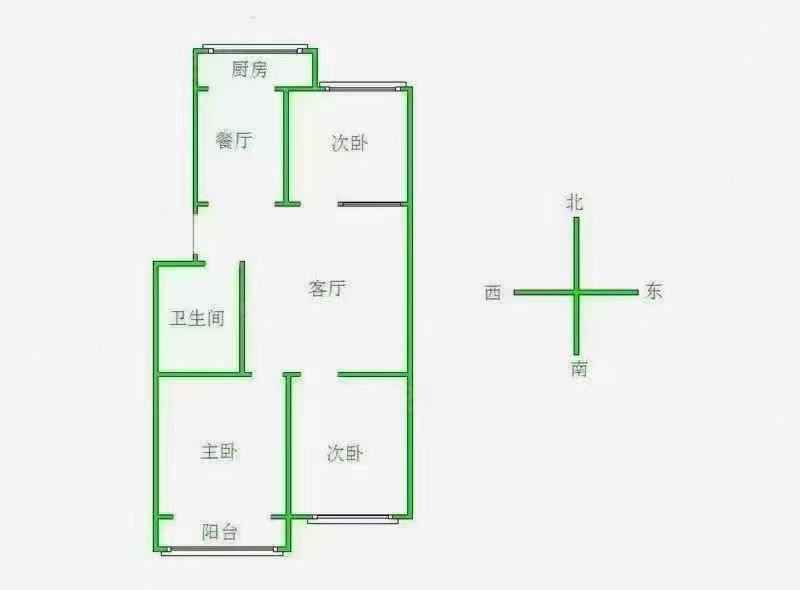 印刷厂家属院3室2厅1卫83㎡南北115万