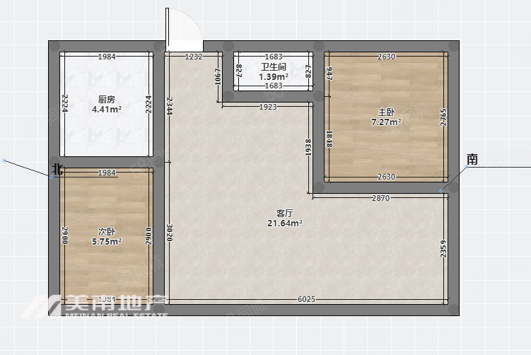 粮建宿舍楼3室1厅1卫65㎡南北35万