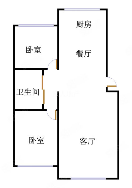 瑞士家园2室2厅1卫95.17㎡南北54.5万