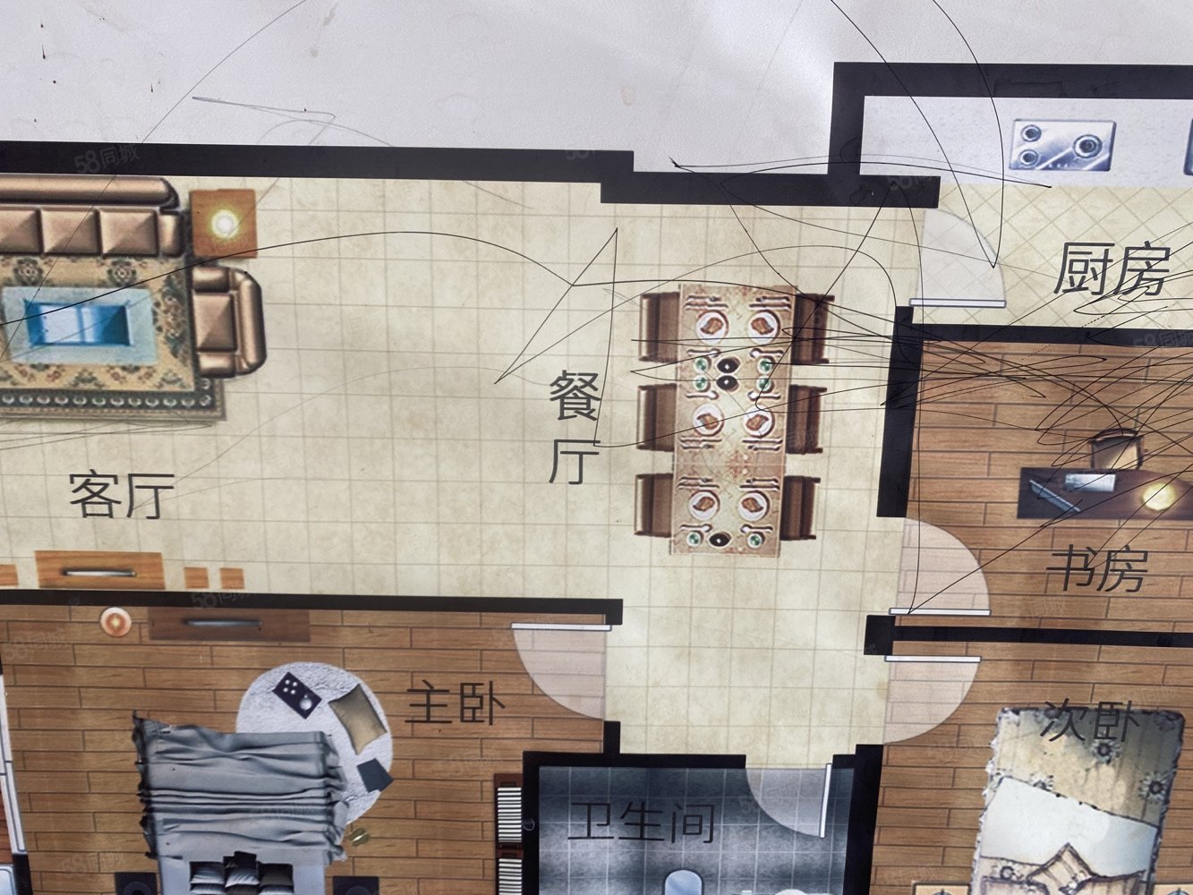 碧桂园凤熹台3室2厅2卫128㎡南北100万