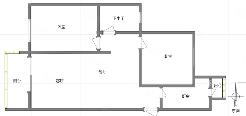 恒大御府(北区)2室2厅1卫81.33㎡南145万