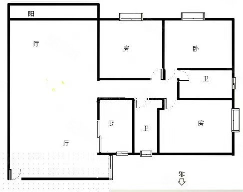 时代花园城4室2厅2卫106㎡南56.8万