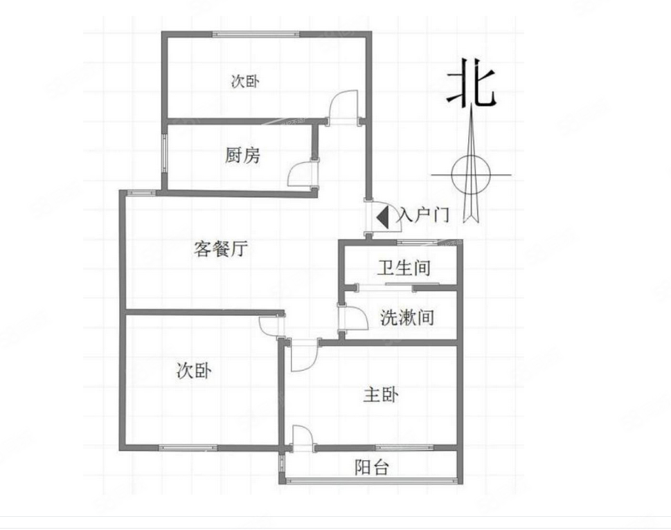 桃李苑3室1厅1卫80㎡南北32.6万