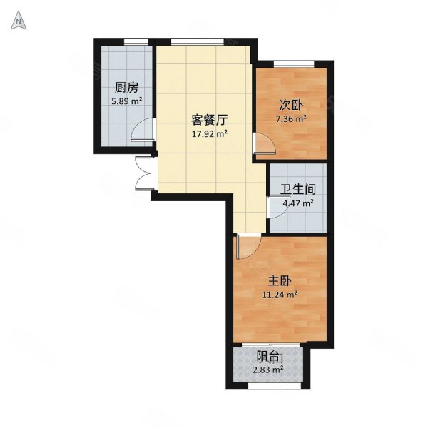 新世界御湖2室2厅1卫88㎡南北85万